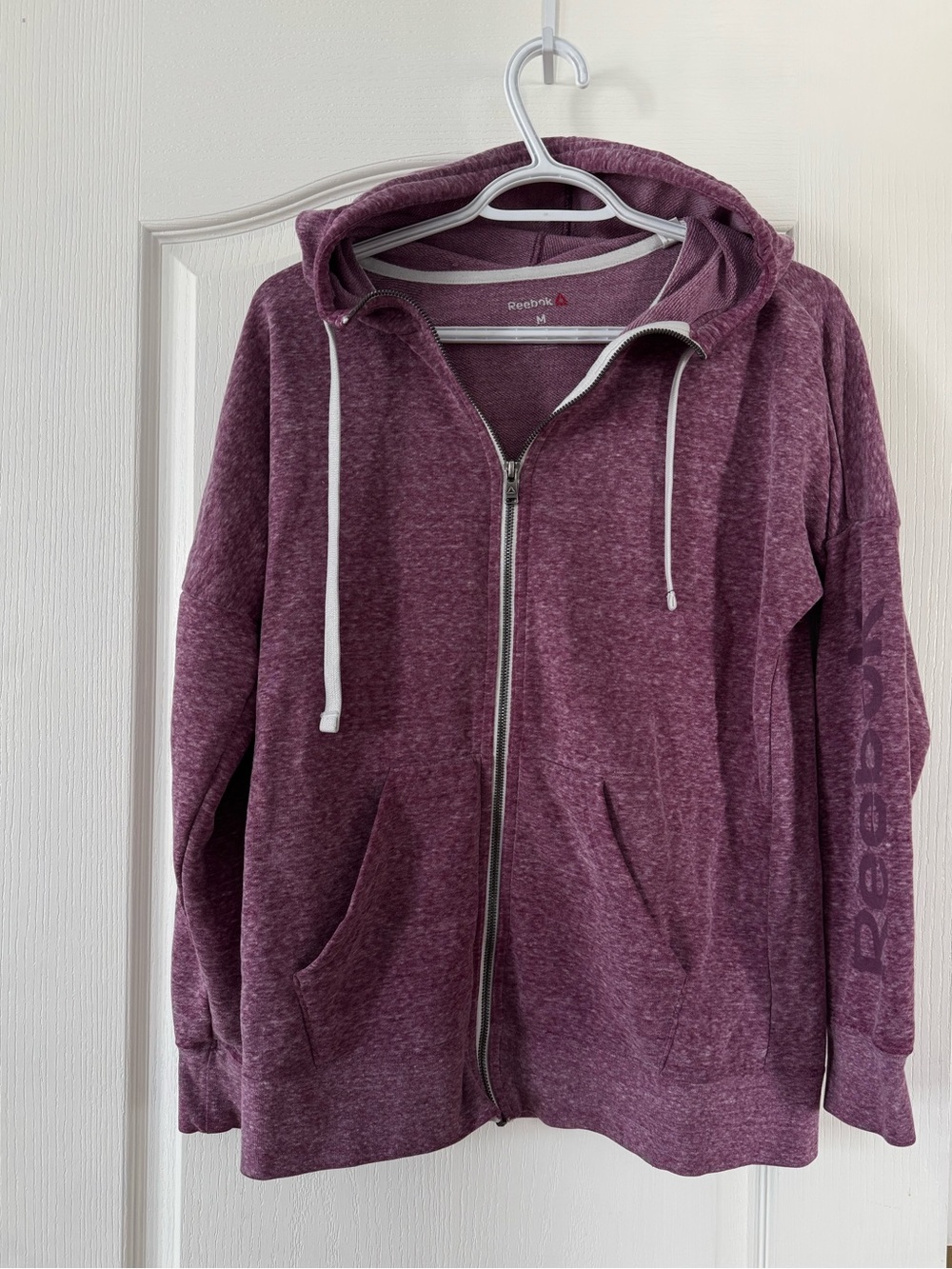 Reebok Heather Plum Full-Zip Hoodie